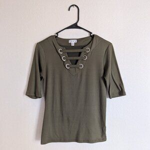 Dark green fitted top - size small